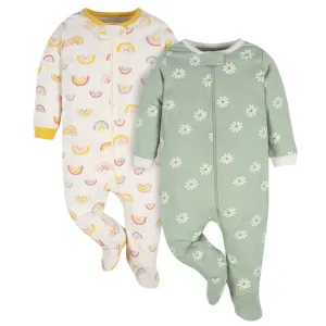 2-Pack Baby Girls Golden Floral Sleep 'N Plays