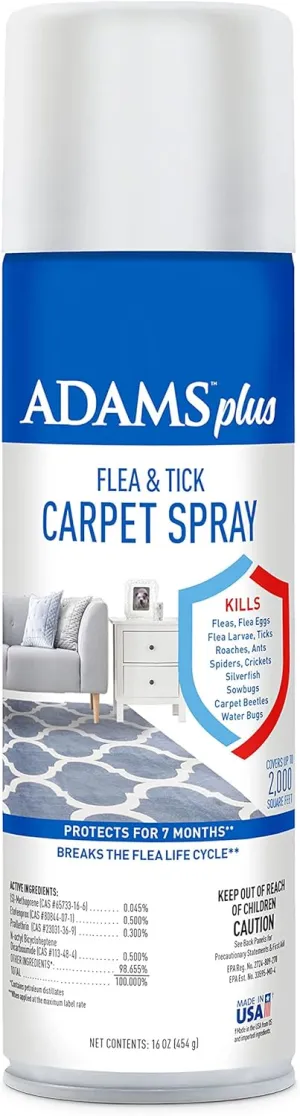 Adams Plus Flea & Tick Carpet Spray, 16 oz