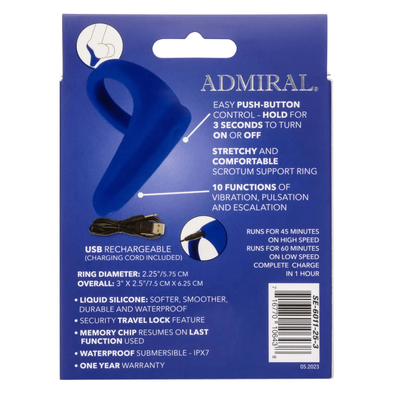 Admiral Liquid Silicone Vibrating Perineum Massager and Ring: Your Ultimate Companion for Pleasure and Comfort