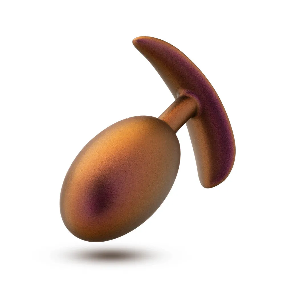 Anal Adventures Matrix By Blush® | The Neutron Plug: 4 inch Vibrating Inner Ball Butt Plug in Cosmic Copper | With Stayput™ Technology & Anchortech™ Base