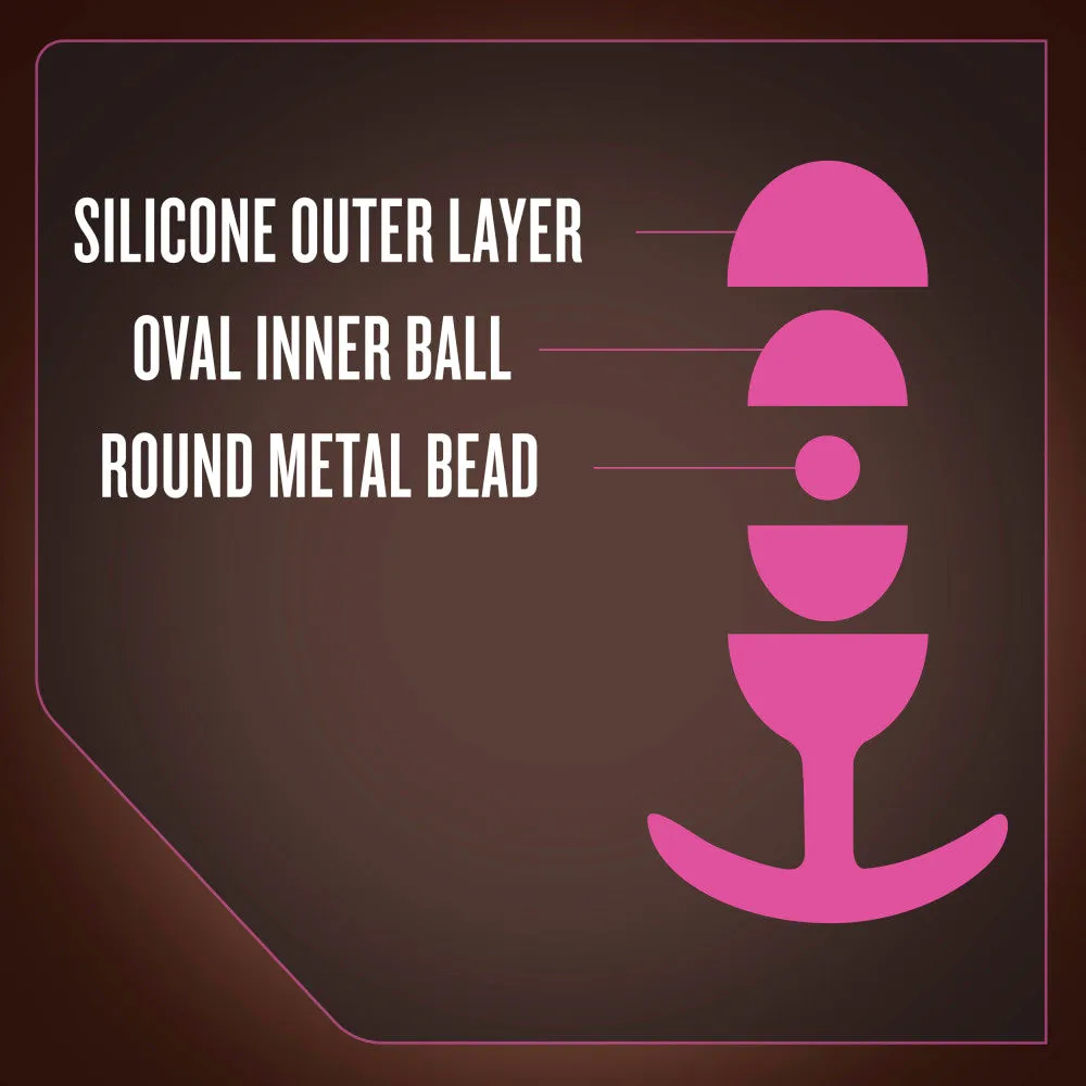 Anal Adventures Matrix By Blush® | The Neutron Plug: 4 inch Vibrating Inner Ball Butt Plug in Cosmic Copper | With Stayput™ Technology & Anchortech™ Base