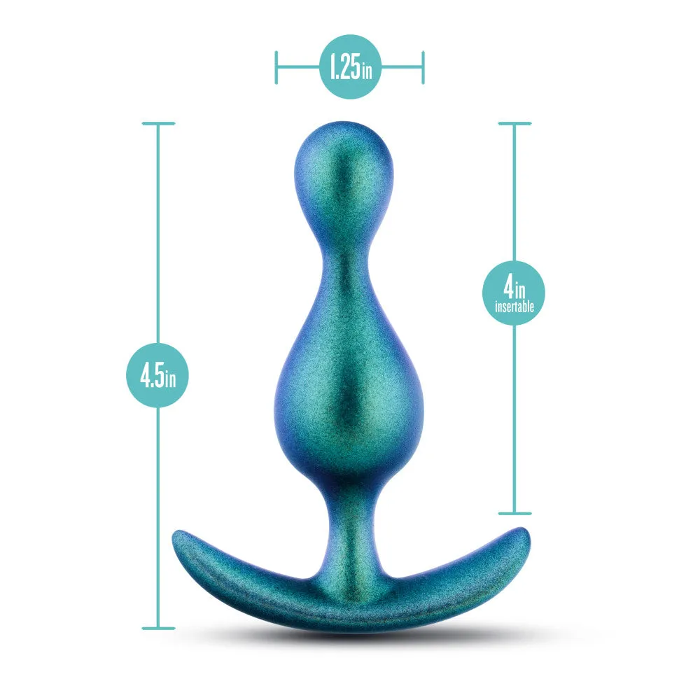 Anal Adventures Matrix By Blush® | The Photon Plug: 4.5 inch Smooth Tapered Butt Plug in Neptune Teal | With Stayput™ Technology & AnchorTech™ Base