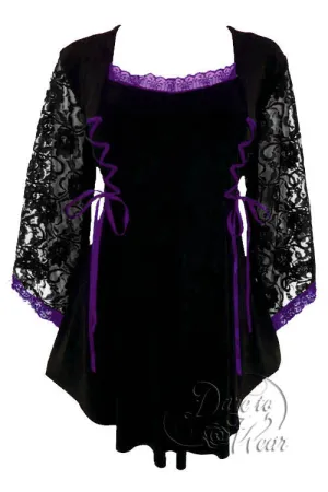 Anastasia Top in Black/Purple