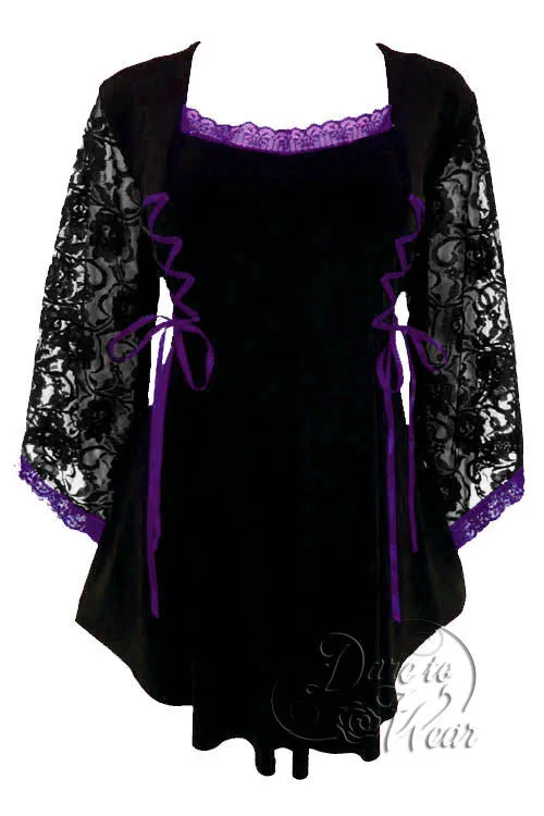 Anastasia Top in Black/Purple