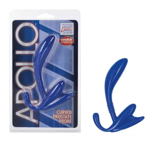 Apollo Curved Prostate Probe Blue by California Exotic Novelties - Anal Toy for Men