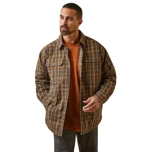 ARIAT Mens Rebar Flannel Insulated Shirt Jacket Wren Plaid