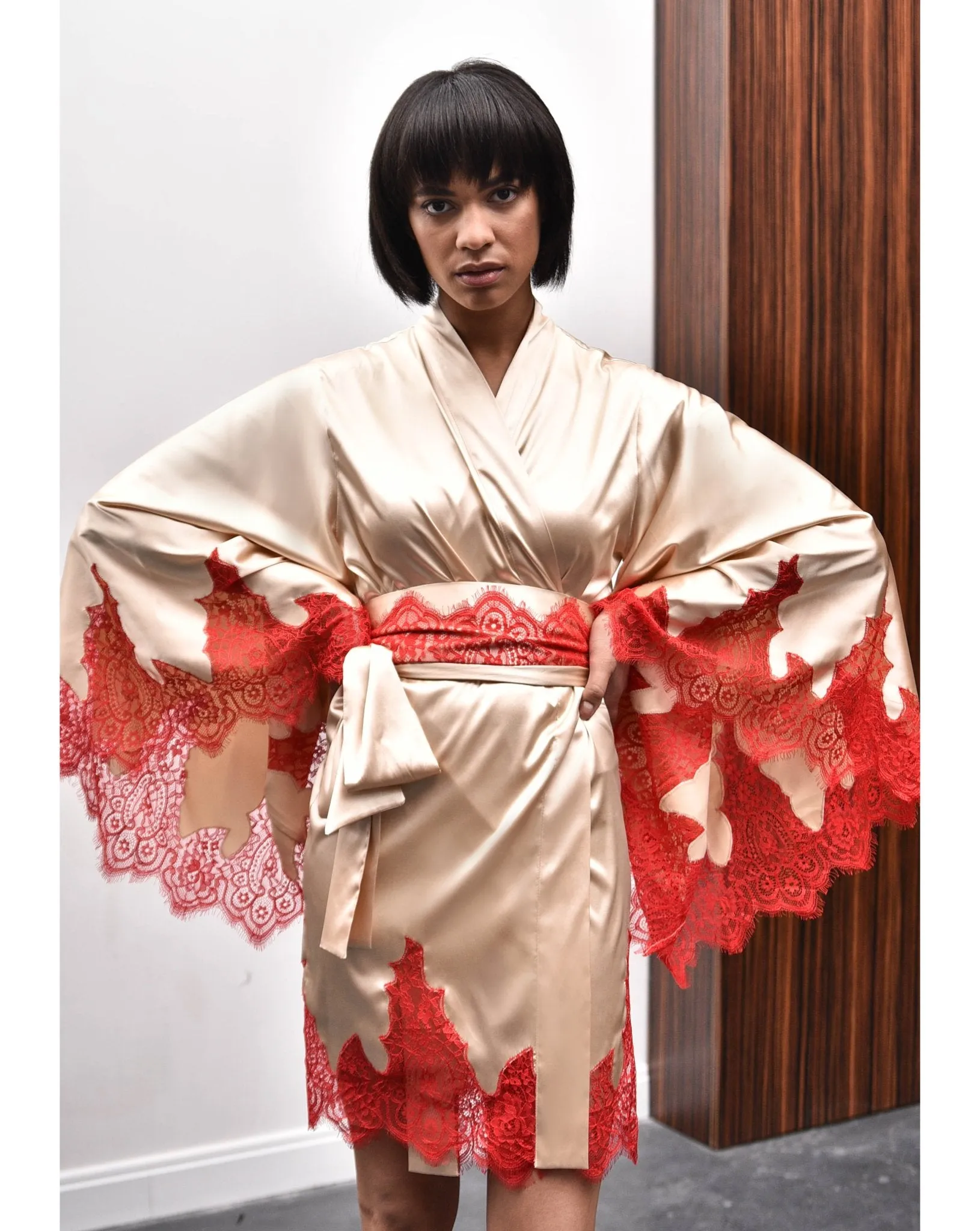 Audra Mini Silk Robe