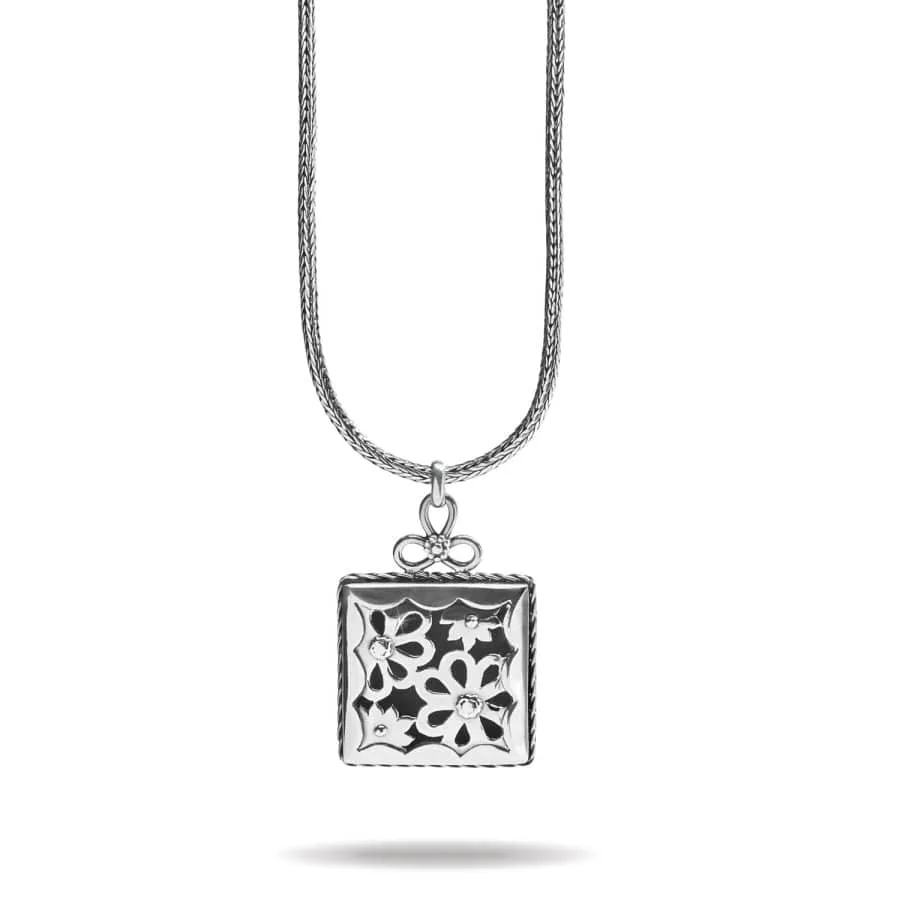 Bali Lacy Daisy Square Pendant Necklace