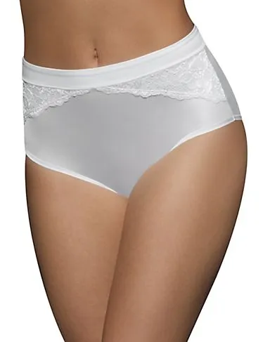 Bali Women's Comfort Indulgence Satin with Lace Modern Brief