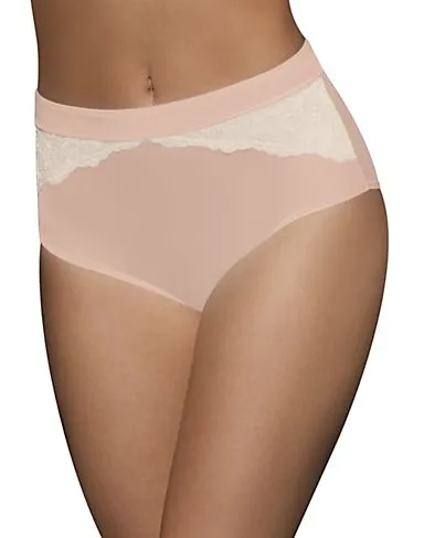 Bali Women's Comfort Indulgence Satin with Lace Modern Brief