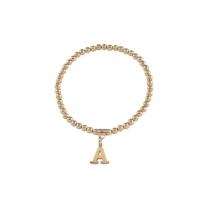 BALL BRACELET WITH INITIAL CHARM