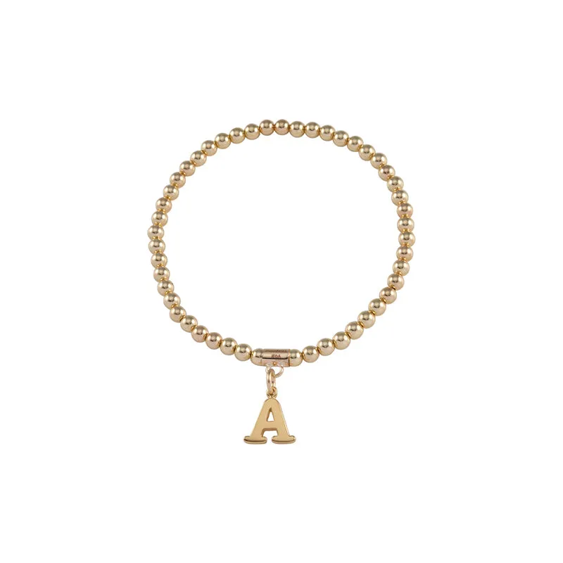 BALL BRACELET WITH INITIAL CHARM