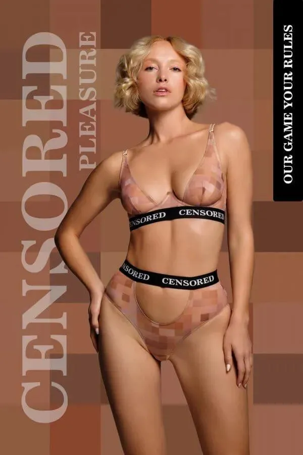 BASIC LINGERIE SET "CENSORED PLEASURE"