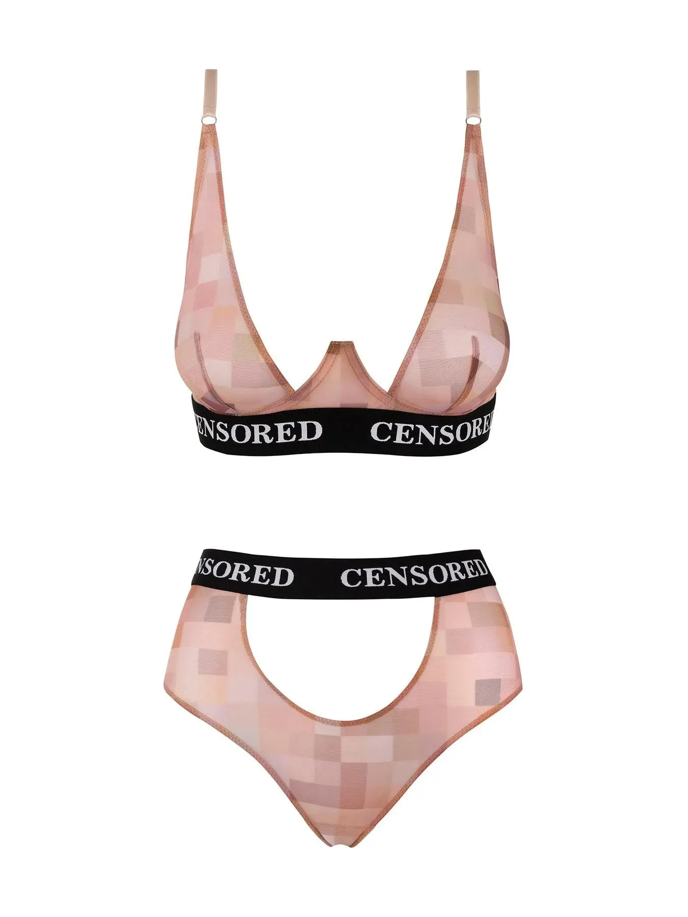 BASIC LINGERIE SET "CENSORED PLEASURE"