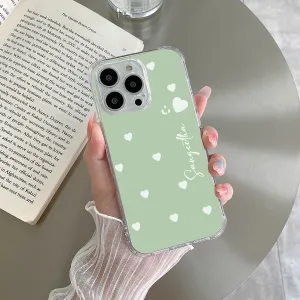 Be Loved Customize Transparent Silicon Case Mint Green For iPhone