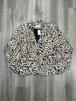 Blazer By Calvin Klein In Leopard Print, Size: Xs