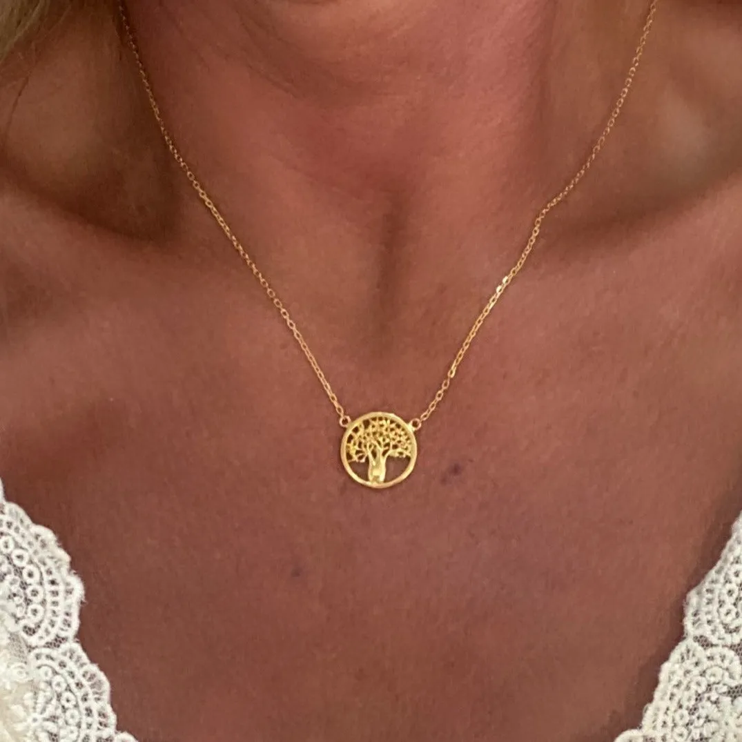 Boab Circle of Life Gold Necklace