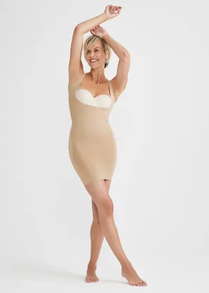 Bustless Zoned Shaping Slip with Adjustable Straps