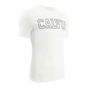 Calvin Klein Block Calvin Crew Neck Tee Brilliant White