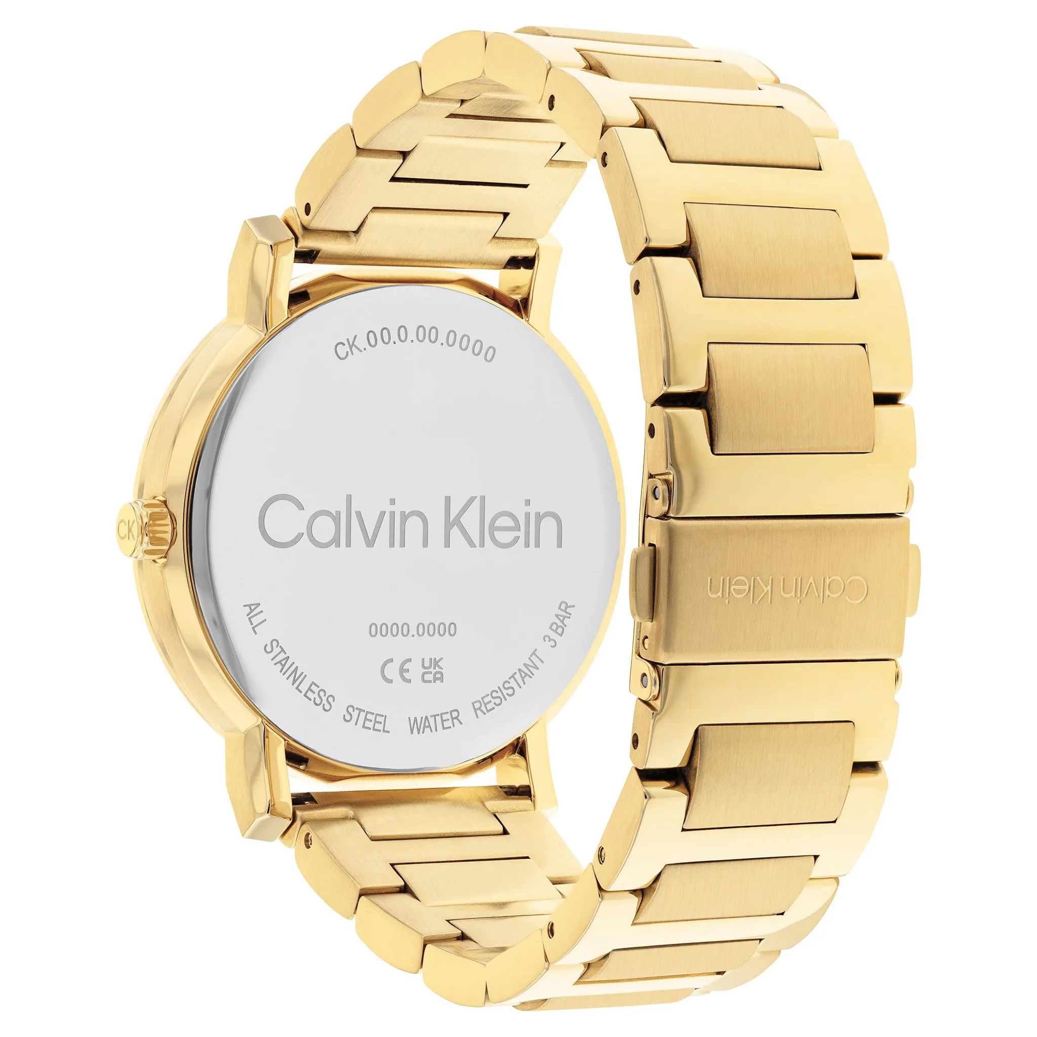 Calvin Klein Gold Steel Black Dial Men's Watch - 25200257