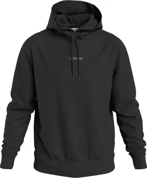 Calvin Klein Interlock Black Logo Hoodie Black