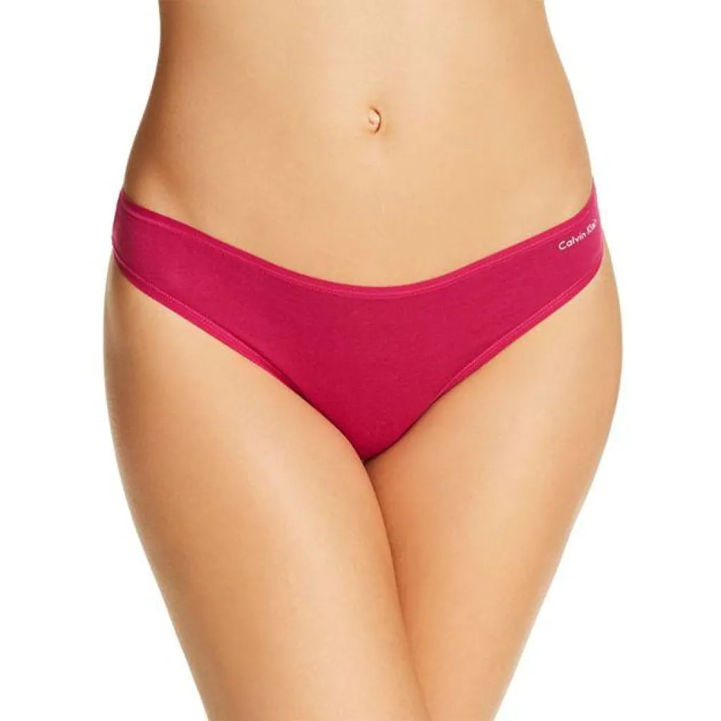 Calvin Klein QD3643 Cotton Form Thong MEDIUM Raspberry Pink NWT