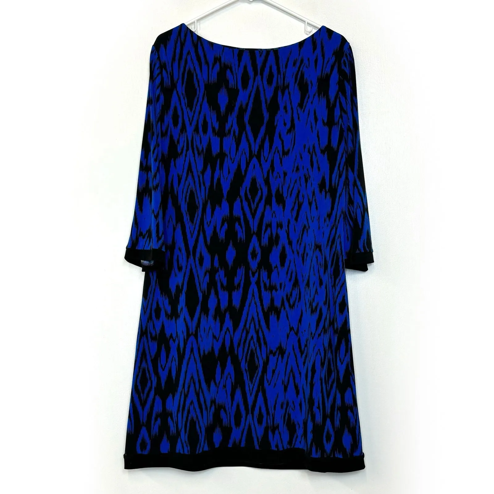 Calvin Klein | Womens Career Shift Dress | Color: Black/Blue | Size: 14 | Pre-Owned