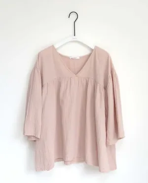 Carlotte Organic Cotton Top In Rose