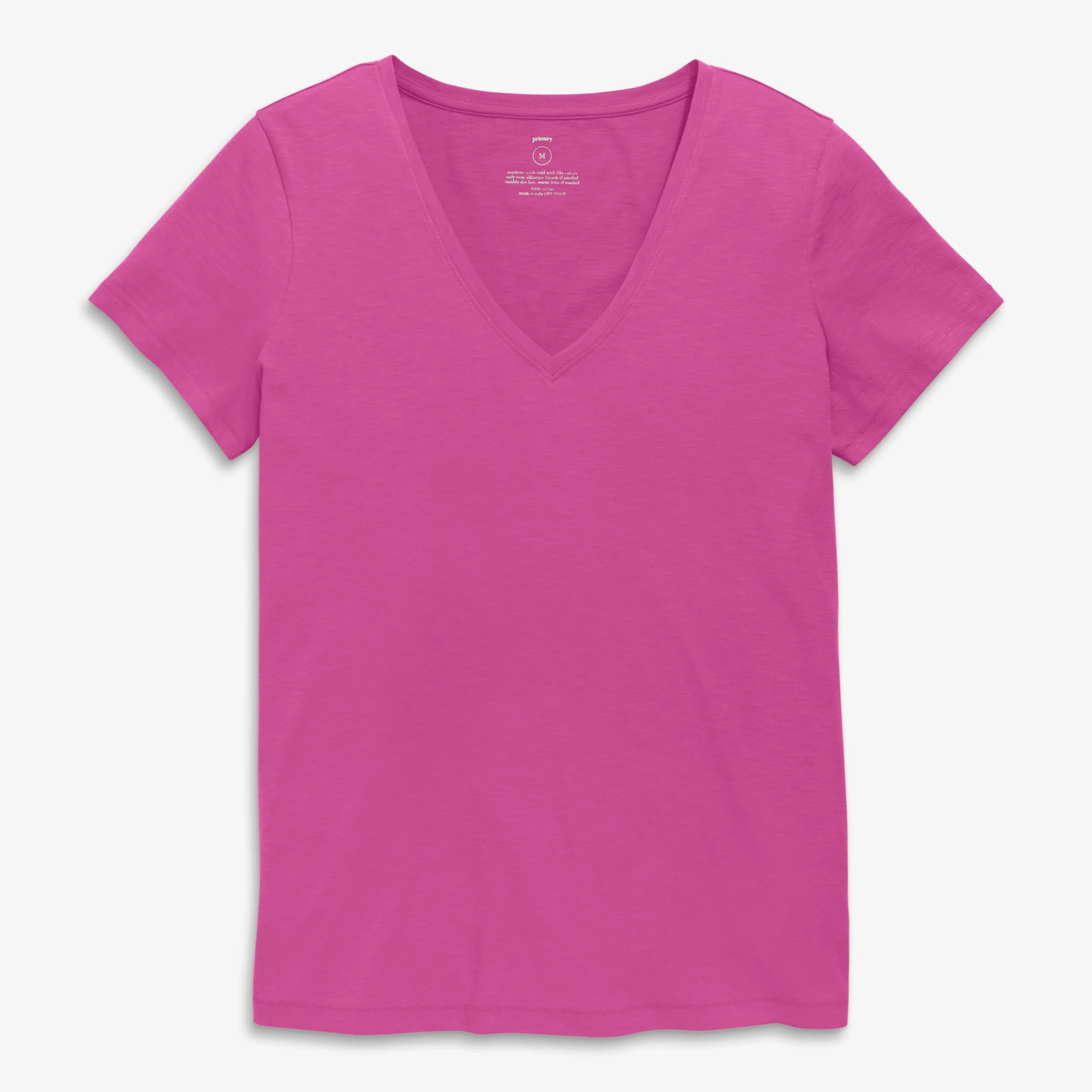 Clearance Fit 1 grown-ups slub v-neck tee in seasonal colors