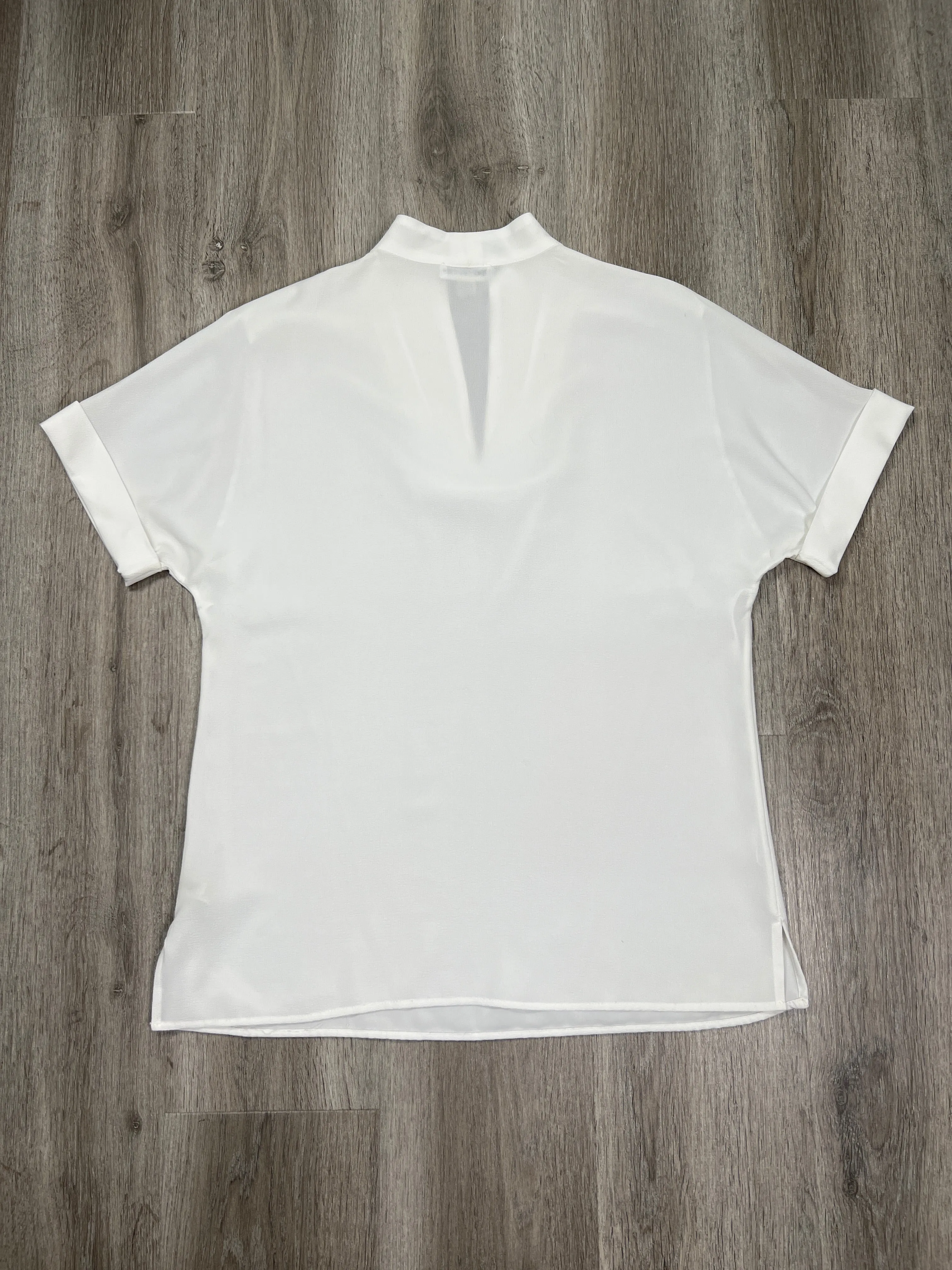 Cream Blouse Short Sleeve Calvin Klein, Size S