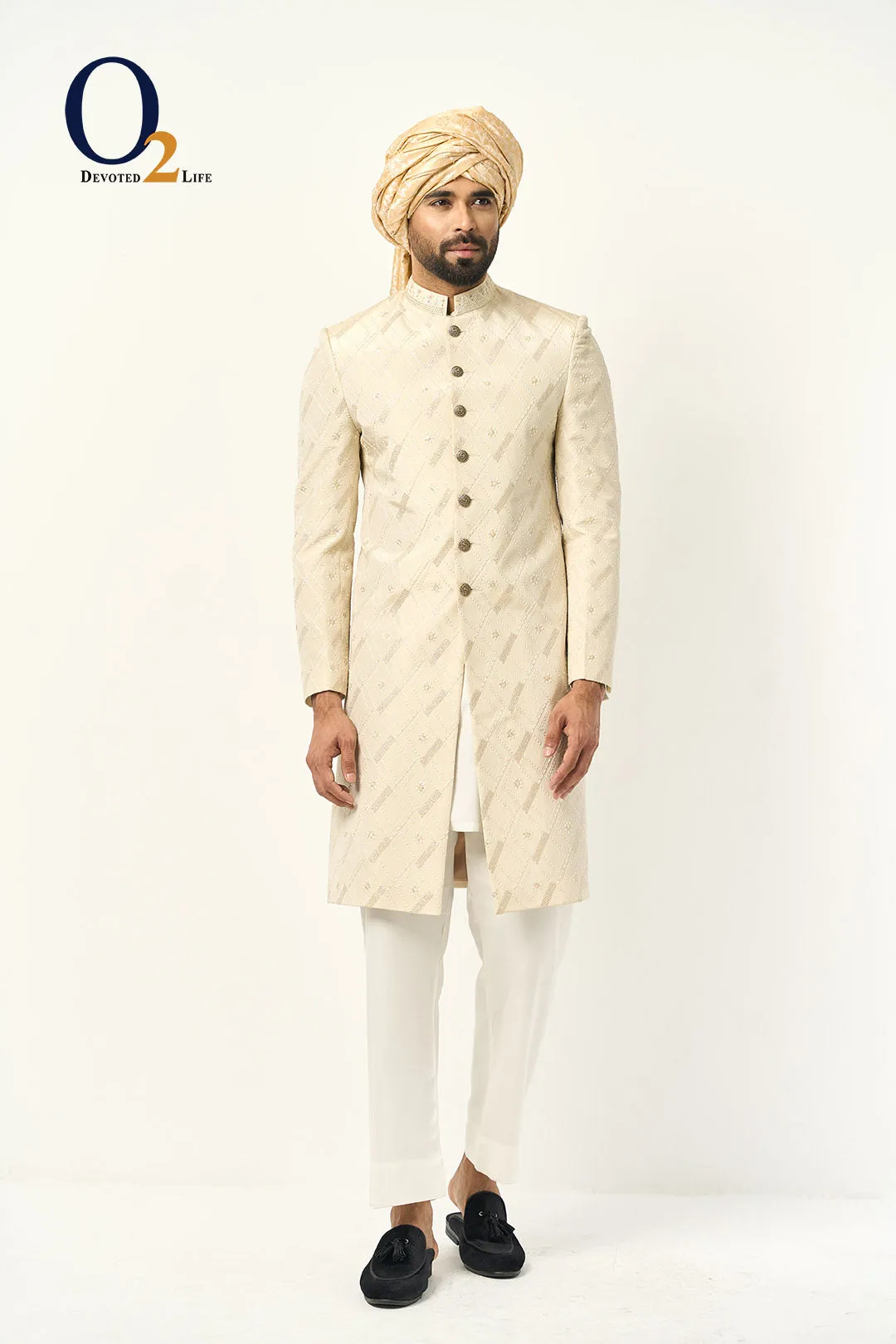 Cream Exclusive Sherwani