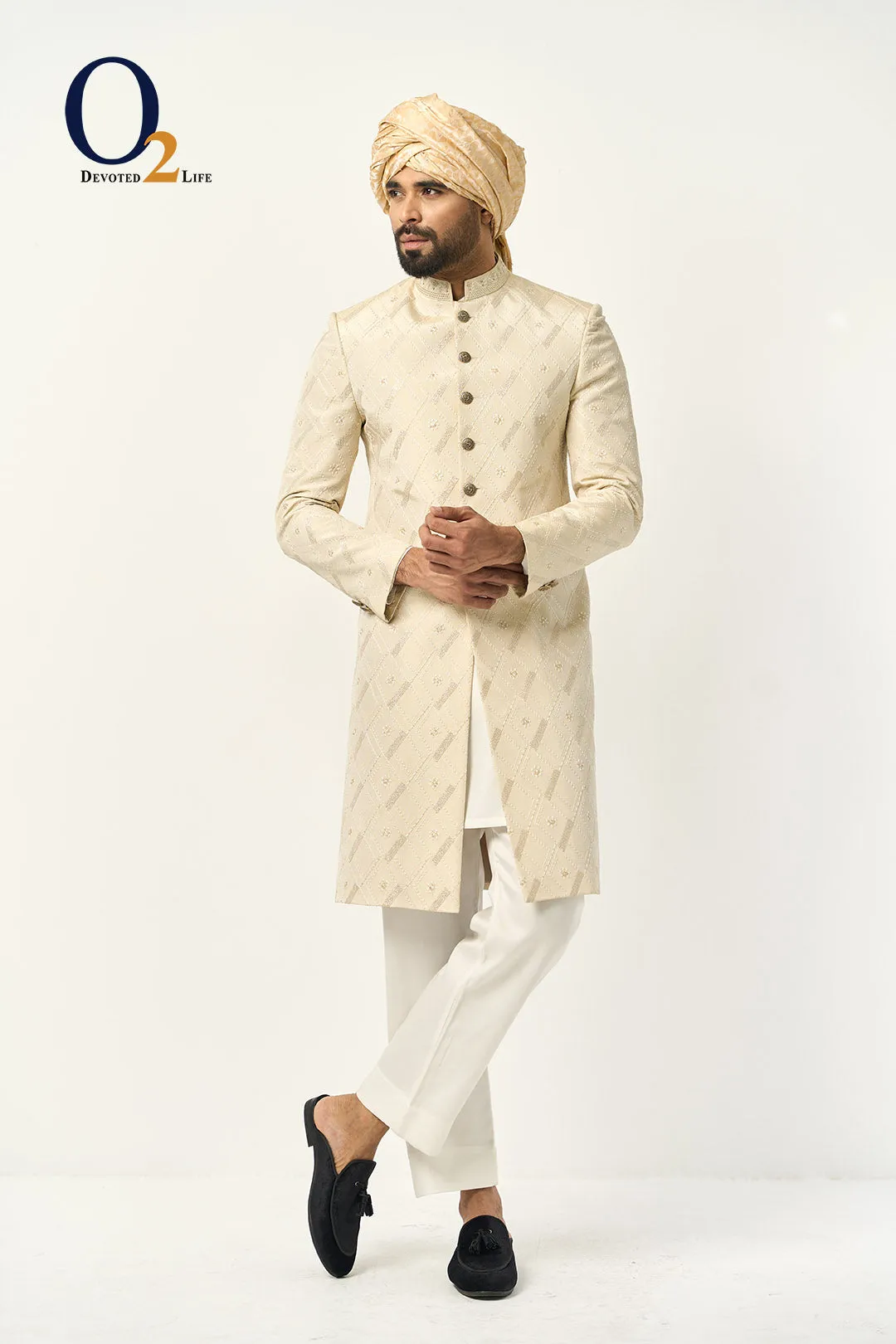 Cream Exclusive Sherwani