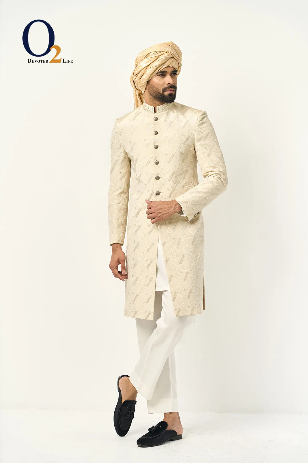 Cream Exclusive Sherwani