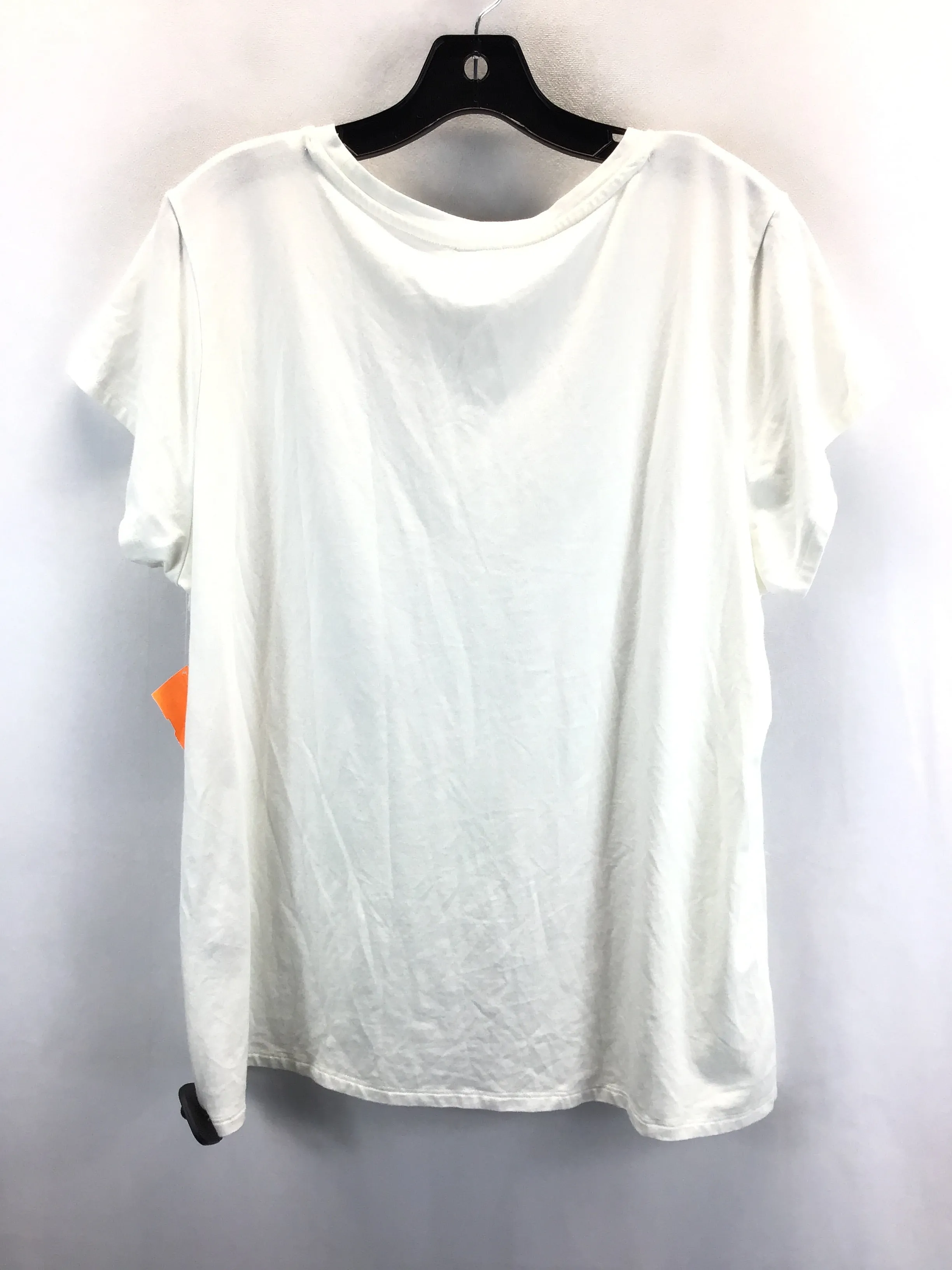 Cream Top Short Sleeve Calvin Klein, Size Xl