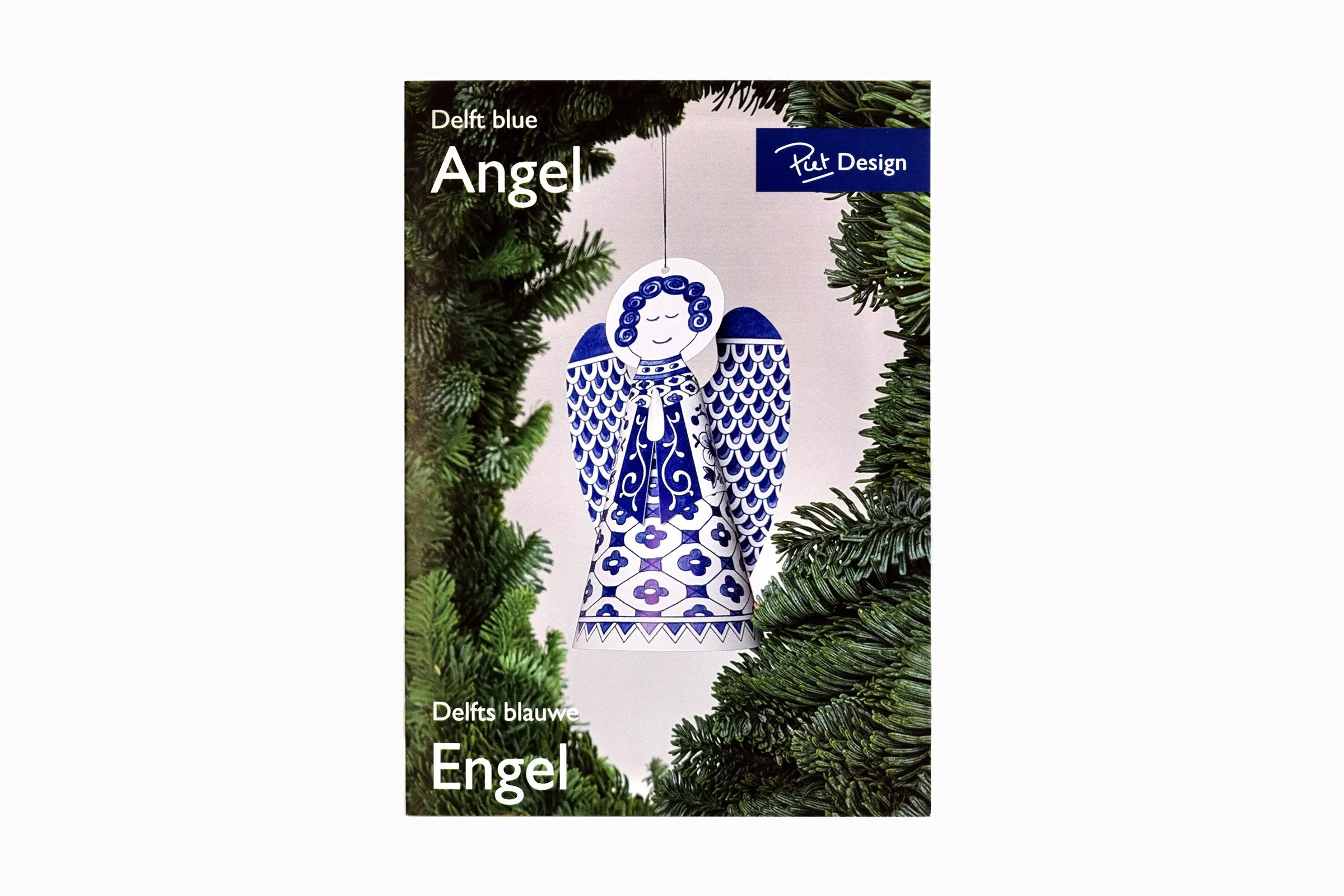 Delft blue paper angel