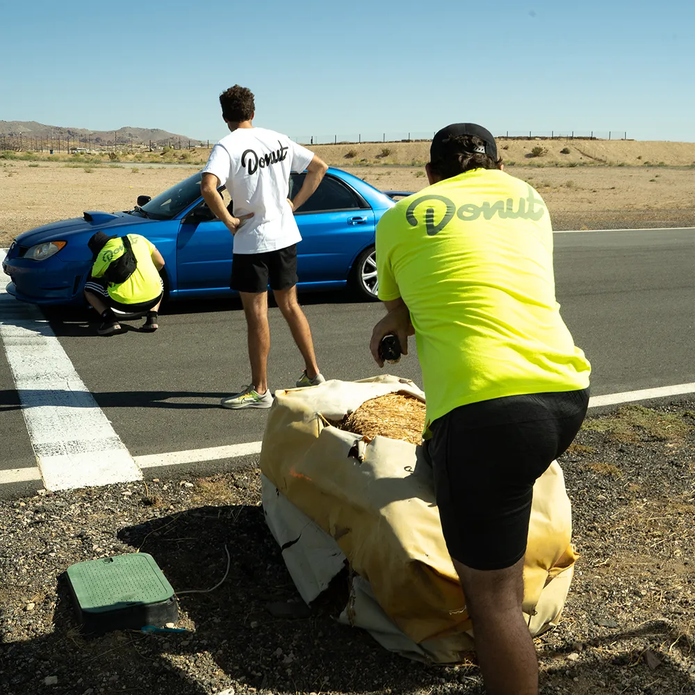 High-Visibility Safety Green T-Shirt with Donut Design