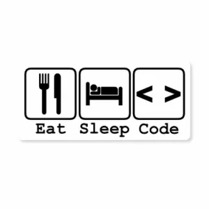 Eat Sleep Code Sticker