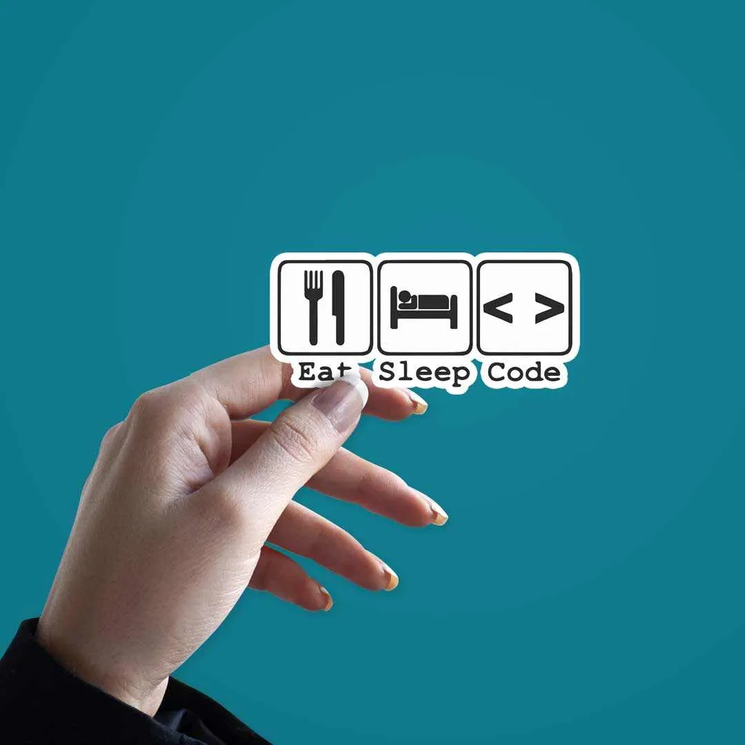 Eat Sleep Code Sticker