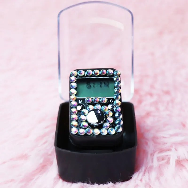 Fancy Finger Ring Tasbeeh in a Box – Diamond Tally Counters with Time Function