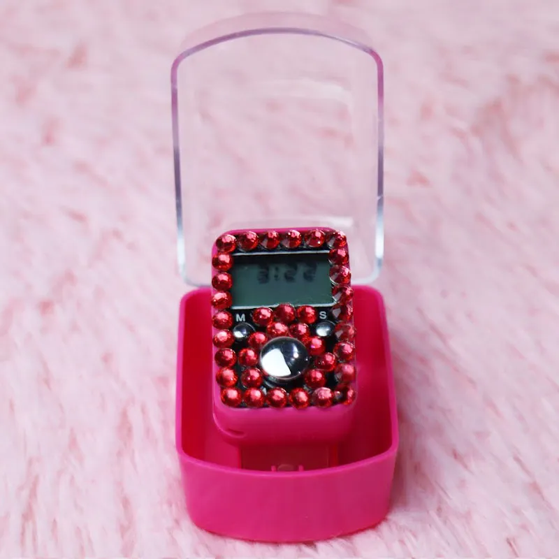 Fancy Finger Ring Tasbeeh in a Box – Diamond Tally Counters with Time Function