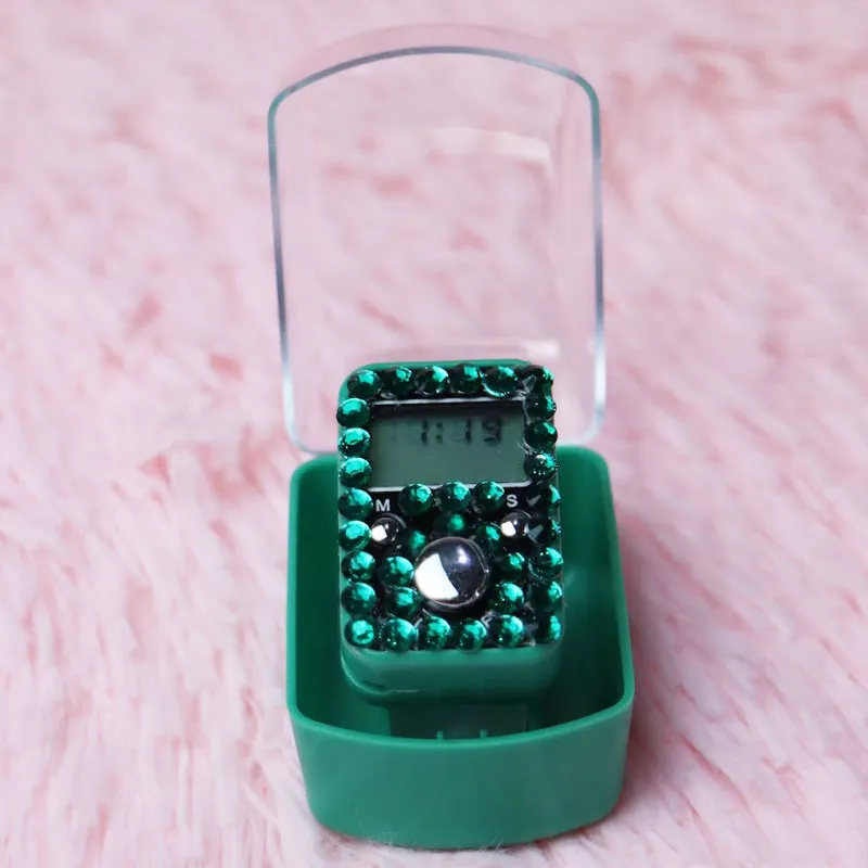 Fancy Finger Ring Tasbeeh in a Box – Diamond Tally Counters with Time Function