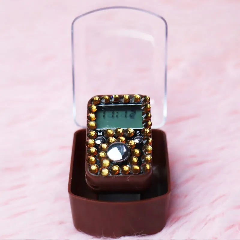 Fancy Finger Ring Tasbeeh in a Box – Diamond Tally Counters with Time Function