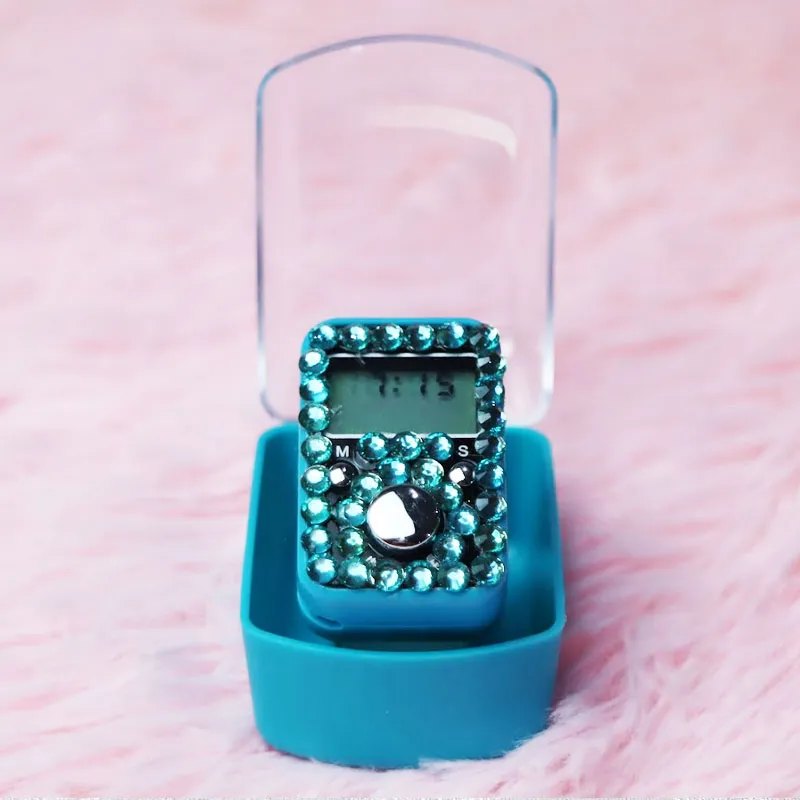 Fancy Finger Ring Tasbeeh in a Box – Diamond Tally Counters with Time Function