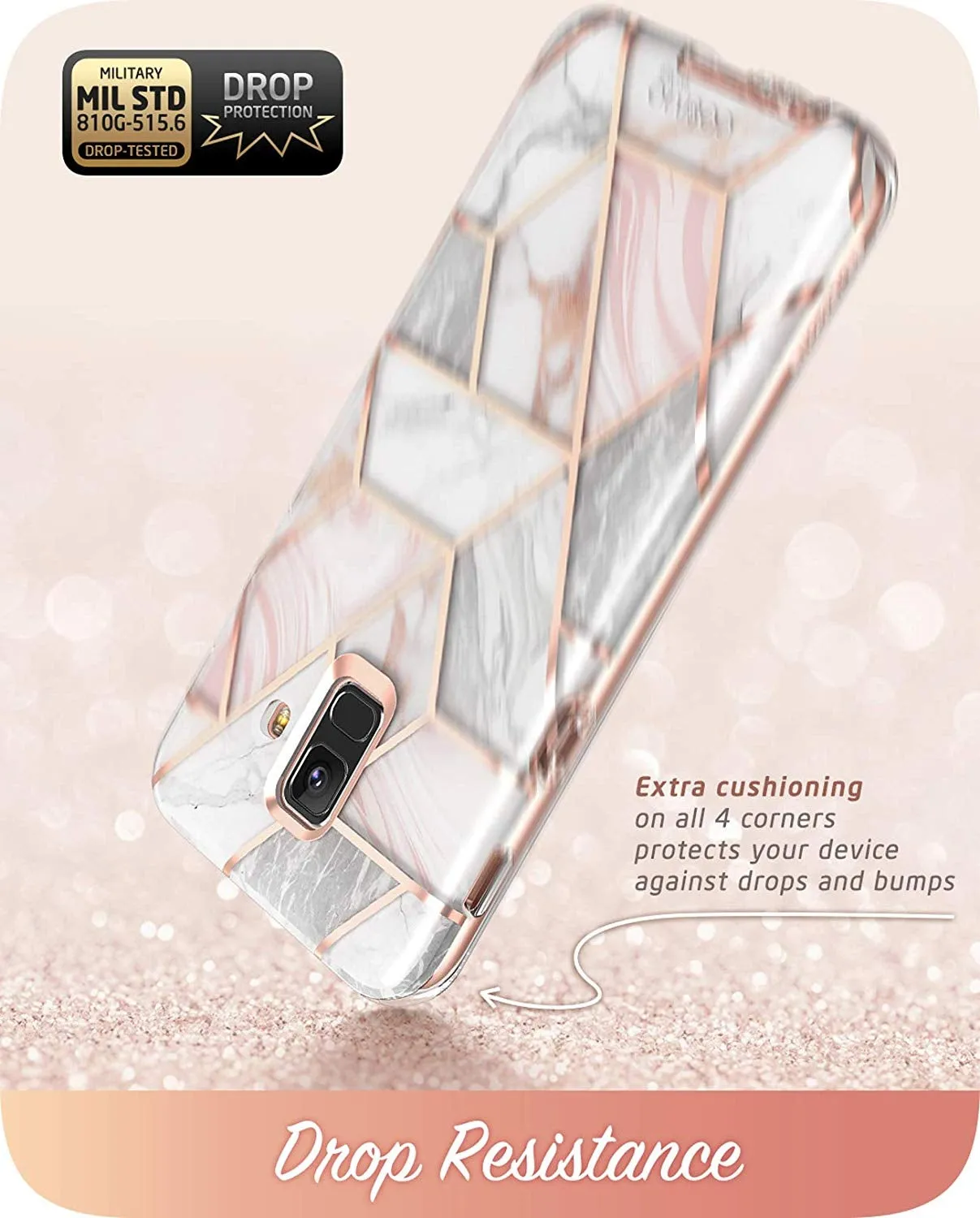 Galaxy A6 Cosmo Case - Marble Pink