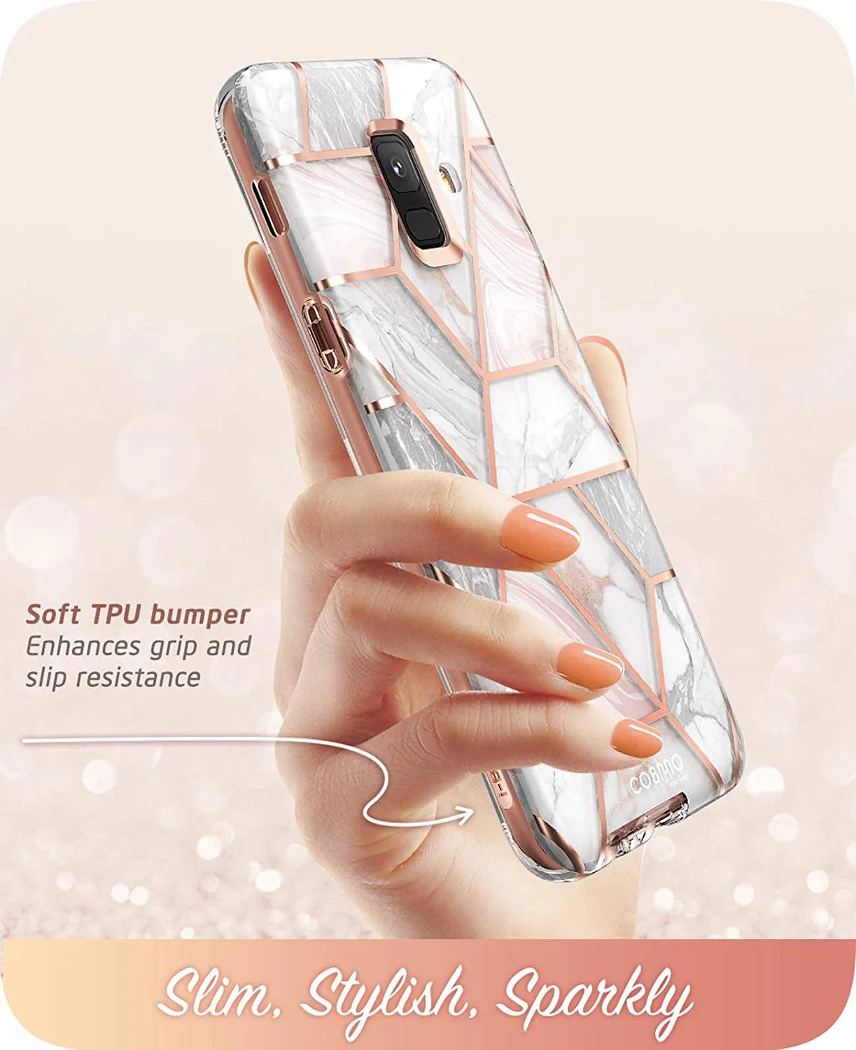 Galaxy A6 Cosmo Case - Marble Pink