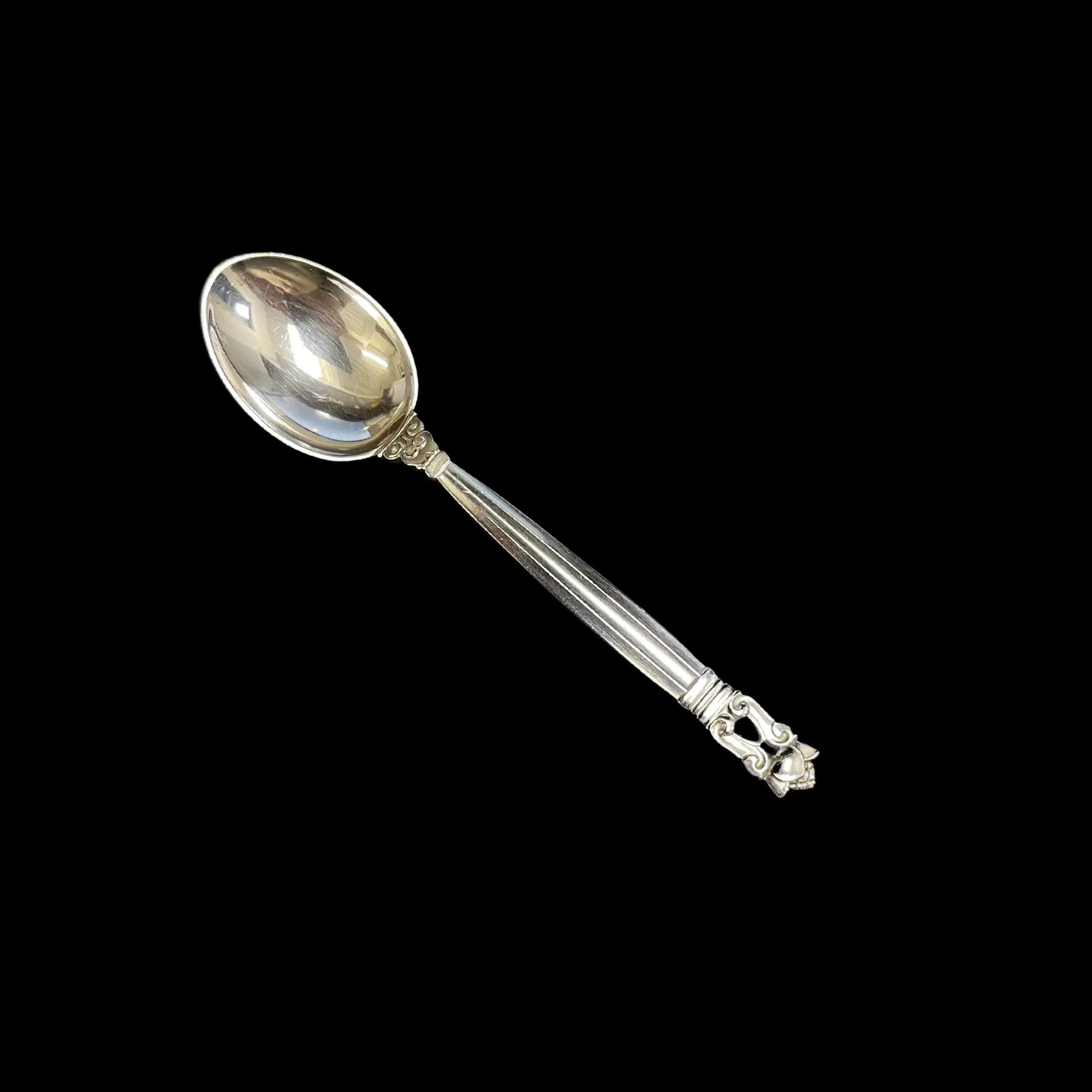 Georg Jensen Acorn 925 Sterling Silver Coffee Spoon