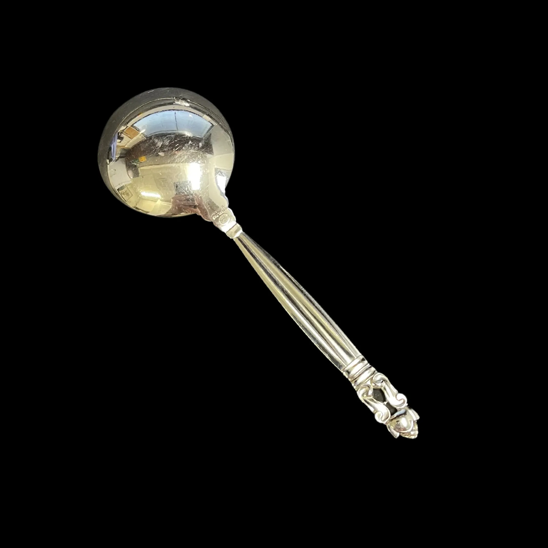 Georg Jensen Acorn 925 Sterling Silver Cream Soup Spoon