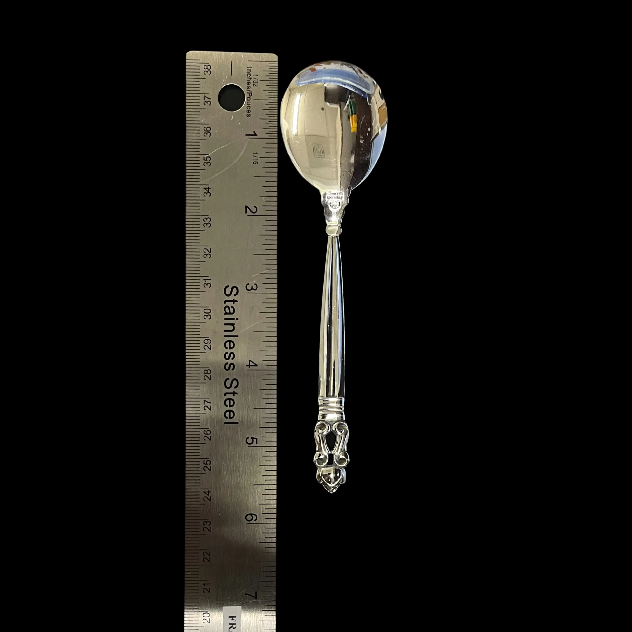 Georg Jensen Acorn 925 Sterling Silver Sugar Spoon