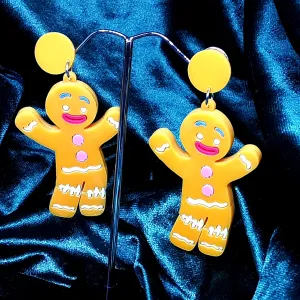 Gingerbread Man Xmas Earrings