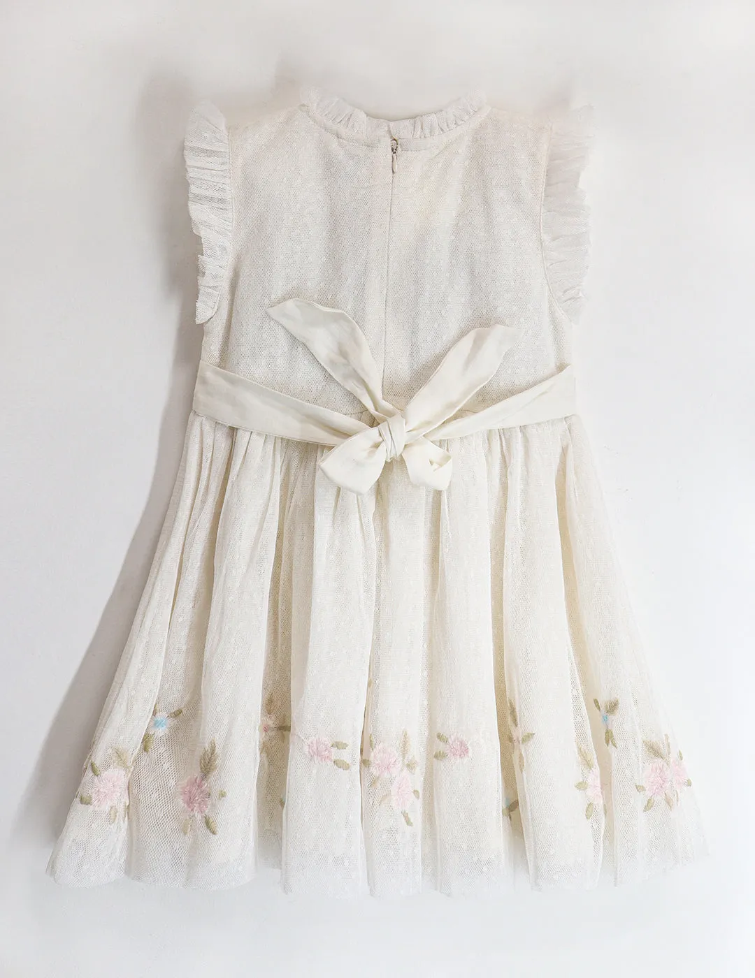 Girls Fit and Flare Embroidery Party Dress